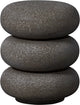 Woood laurel side table with speckles - magnesium - black - 50x40x40