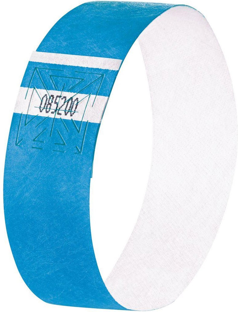Braccialetti per eventi Sigel - super morbidi - 255x25mm - blu neon - 120 pezzi - si-eb211