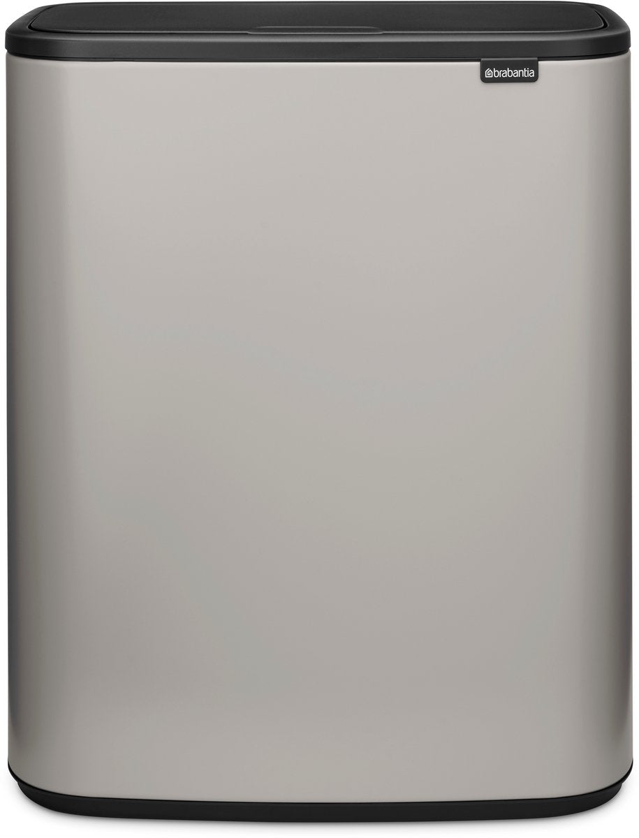 Pattumiera Brabantia bo touch bin - 60 litri - 1 scomparto - grigio tenue
