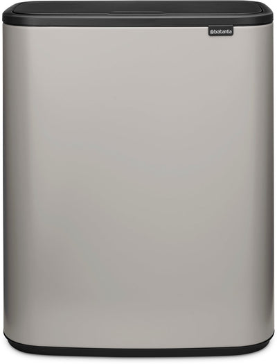 Pattumiera Brabantia bo touch bin - 60 litri - 1 scomparto - grigio tenue