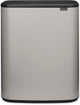 Pattumiera Brabantia bo touch bin - 60 litri - 1 scomparto - grigio tenue