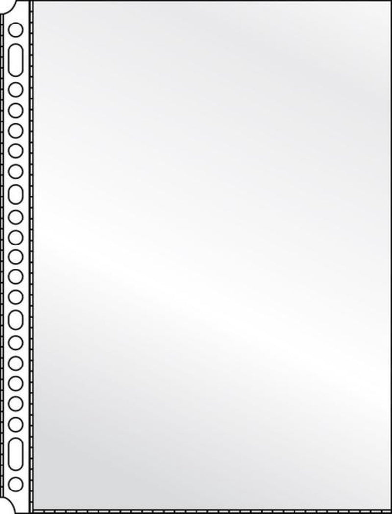 Buste da esposizione Kangaro a4 - 23 fori - pp 80 micron - grana - scatola 100 pezzi - k-14028