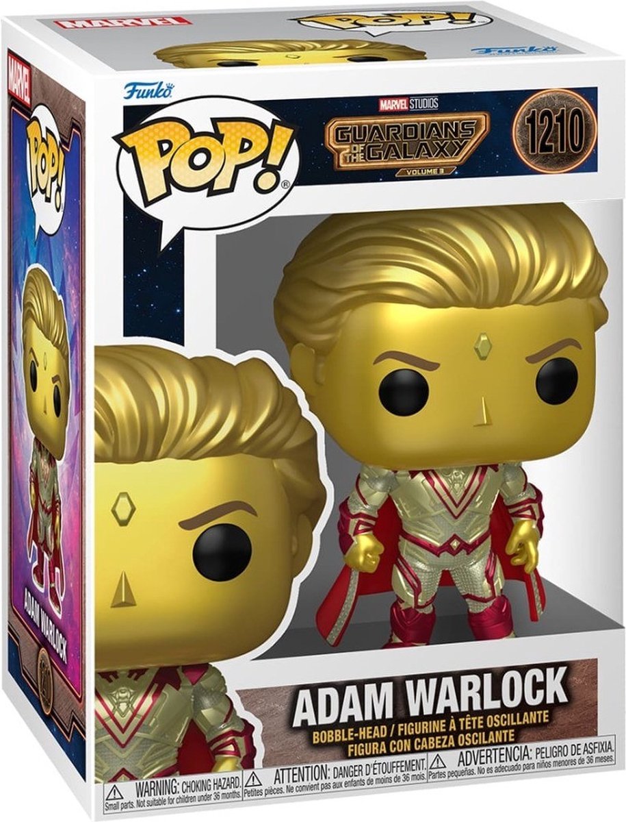 Funko Guardianes de la Galaxia - Marvel Pop! lleno. 3 Figura de coleccionista Adam Warlock de 9 cm - multicolores