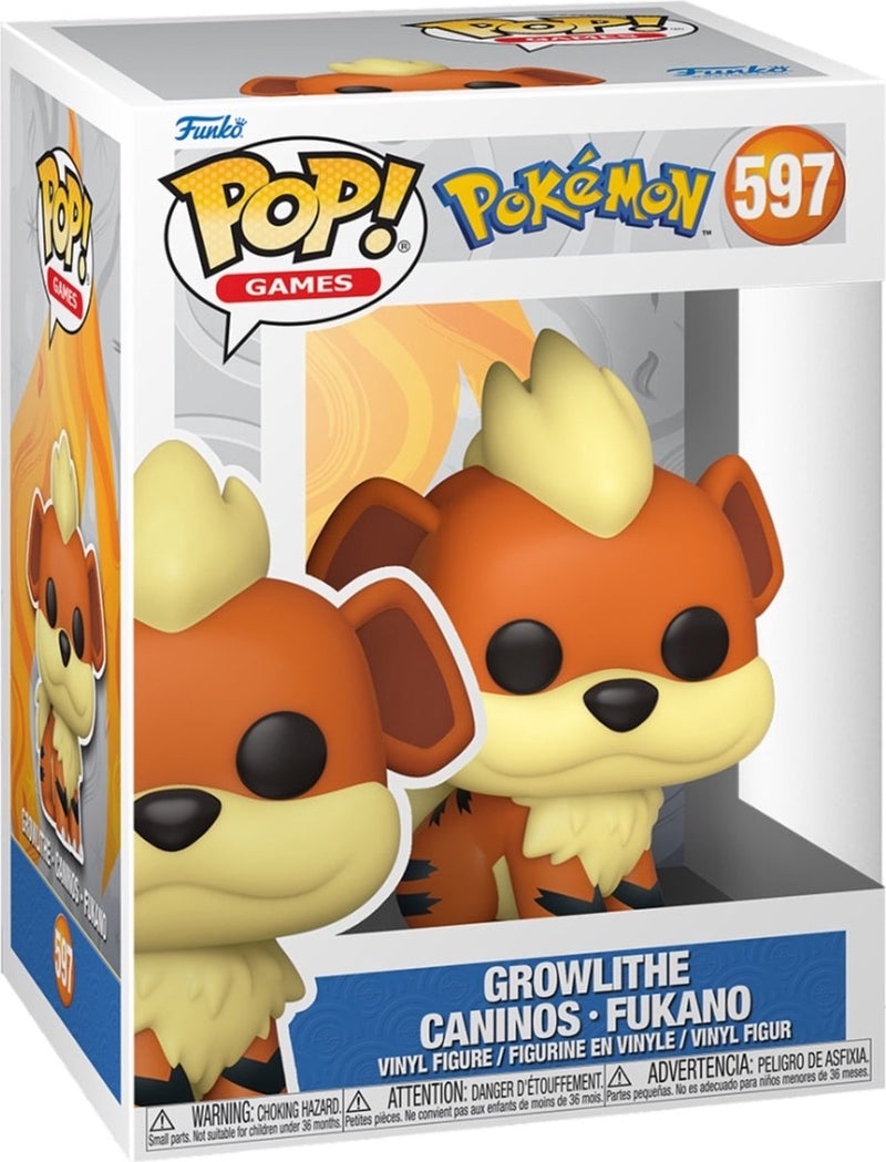 Juegos funko pop: pokémon - growlithe pop #597