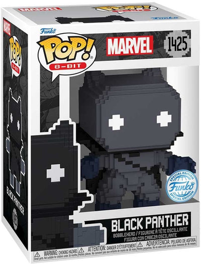 ¡Funko! muñeca maravilla! Figura vinilo 8 bits pantera negra 9 cm