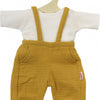 Heless Dolls Dungarees Ocher amarillo, tamaño 28-35 cm