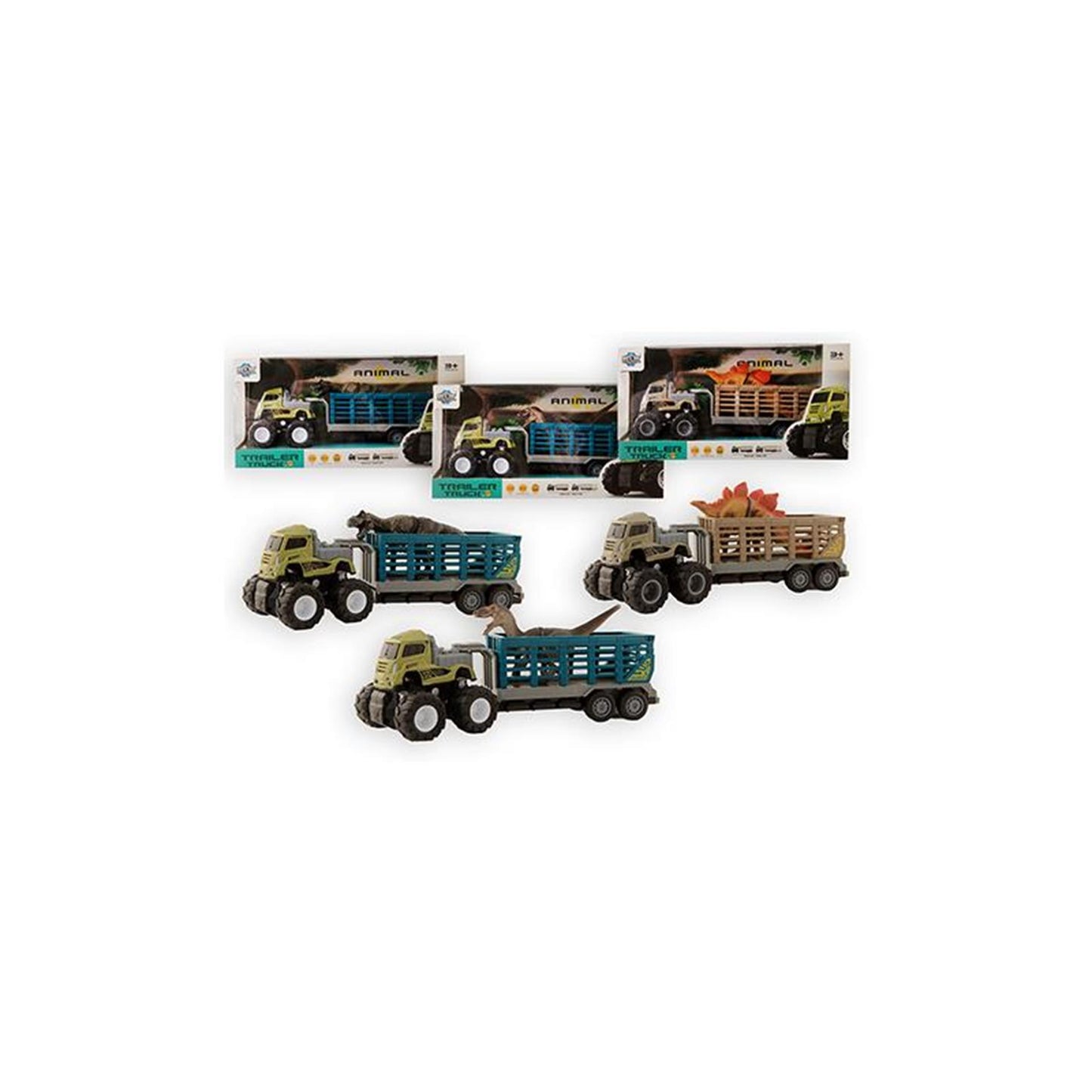 Jeep con remolque 27cm y dino.