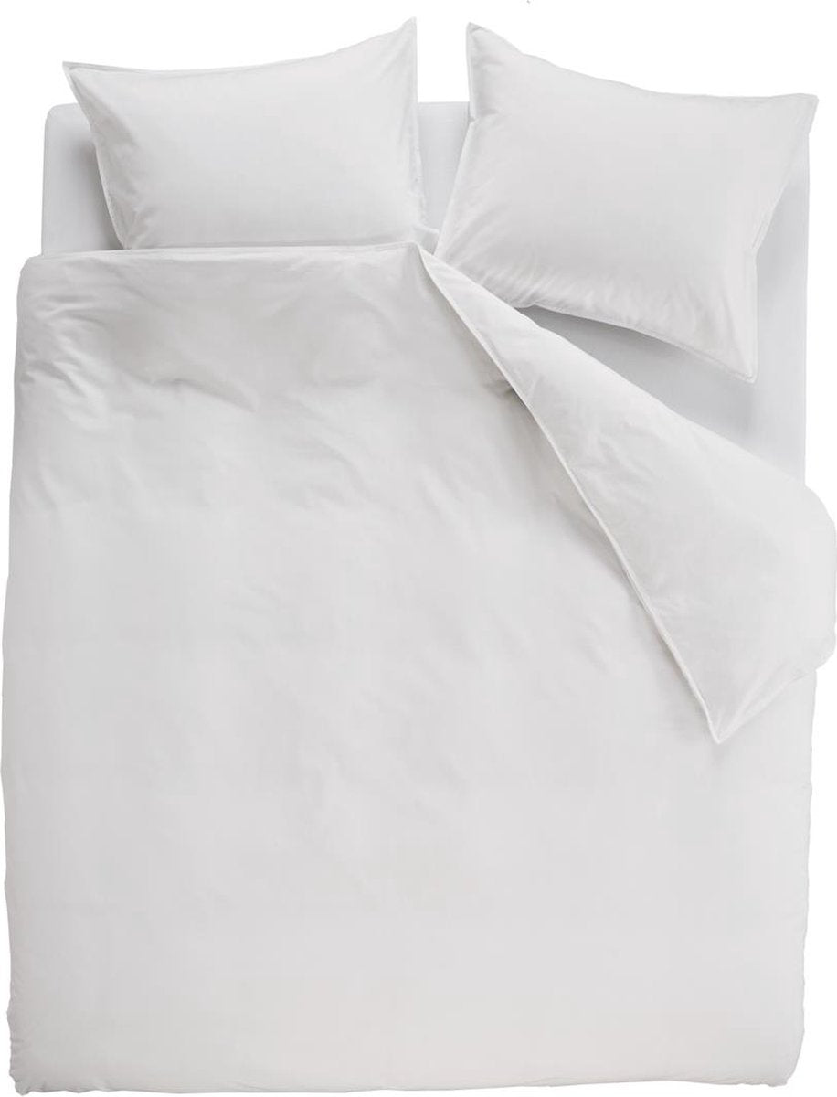 Ambiante cotton uni dekbedovertrek - effen - tweepersoons - 200x200 220 - wit