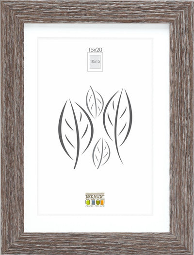 Deknudt frames fotolijst - grijs met passe-partout - 10x15 15x20 cm