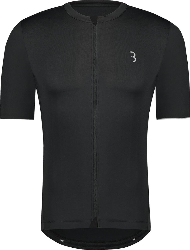 Maglia da ciclismo Bbb Cycling Essence da uomo a manica corta - 15-25 °C - Maglia da ciclismo e MTB traspirante con 3 tasche posteriori - Nera
