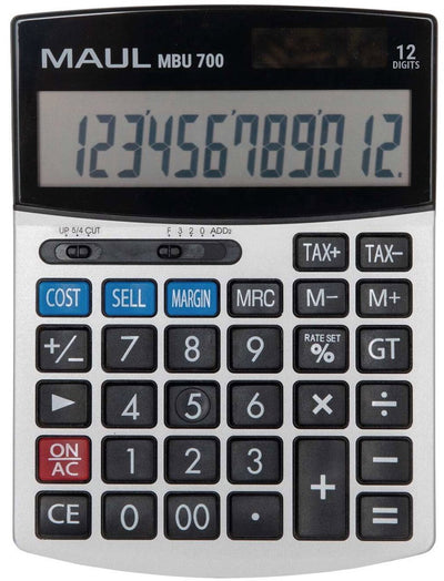Calcolatrice da tavolo Maul mbu 700 schermo LCD 1 riga, 12 cifre batteria solare 15,5 x 11,5 x 2,5 cm nero