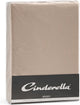Sábana bajera ajustable Cenicienta jersey topper 15 cm - taupe - 160x200 210