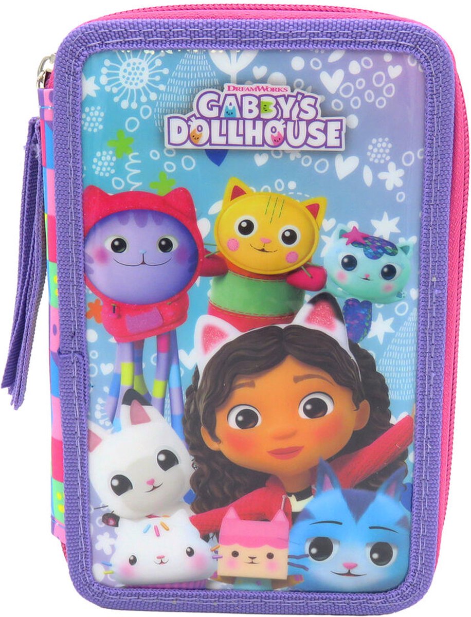La casa de muñecas de Gabby La casa de muñecas de Gabby - estuche para lápices - relleno - 3 capas - 39 piezas
