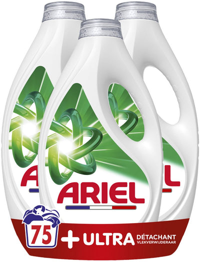 Detergente líquido Ariel + ultra quitamanchas - 75 lavados