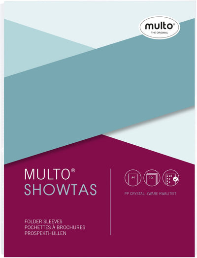 Multo showtassen - formaat a4 - 23-rings pp 120 micron - glashelder - krimp a 10 stuks - mu-3007348010