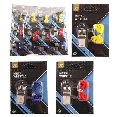 Fischietto da arbitro in metallo con cordino