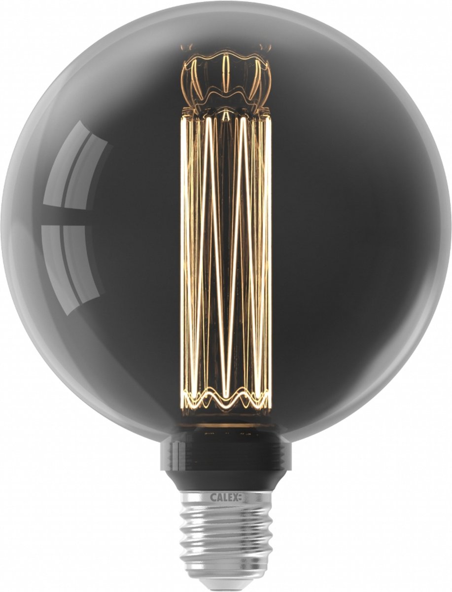 Calex crown series led lamp - e27 - g125 lichtbron titanium - 3.5w - dimbaar