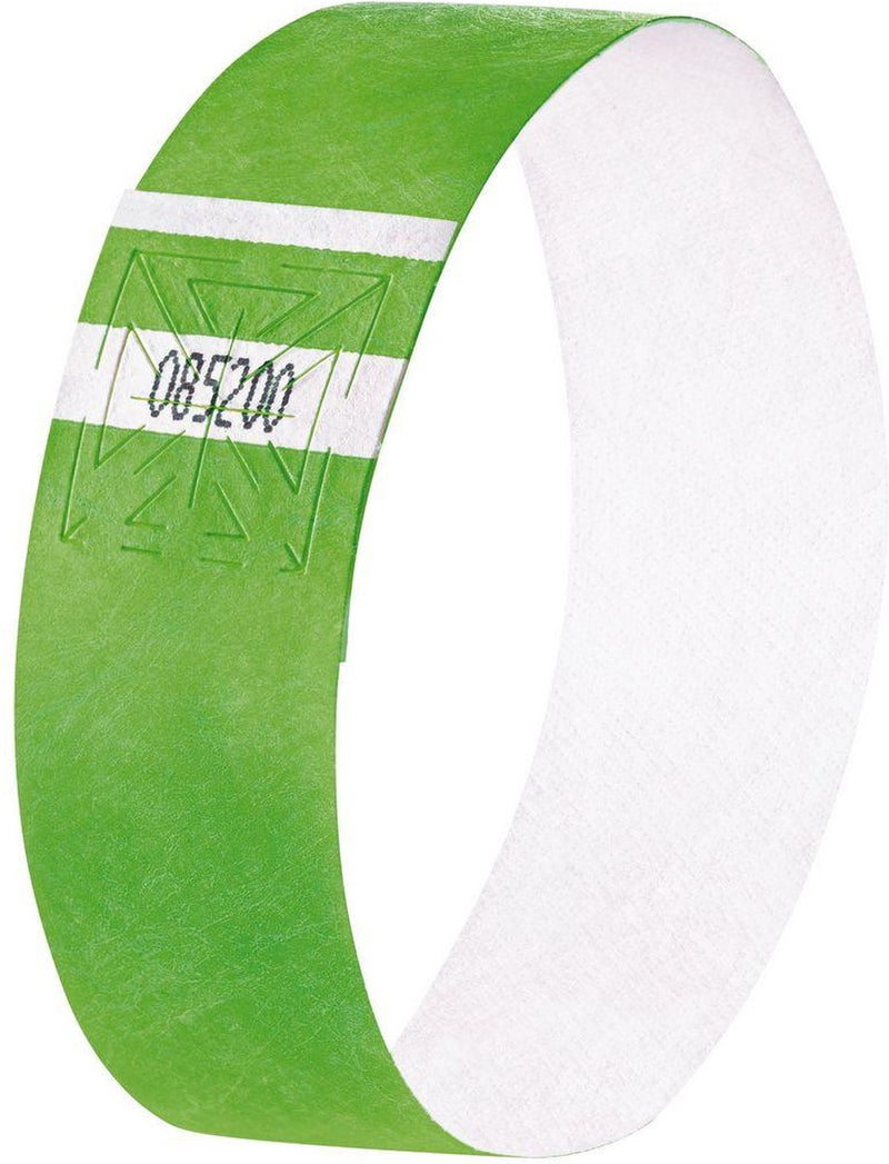 Braccialetti per eventi Sigel - super morbidi - 255x25mm - verde neon - 120 pezzi - eb212