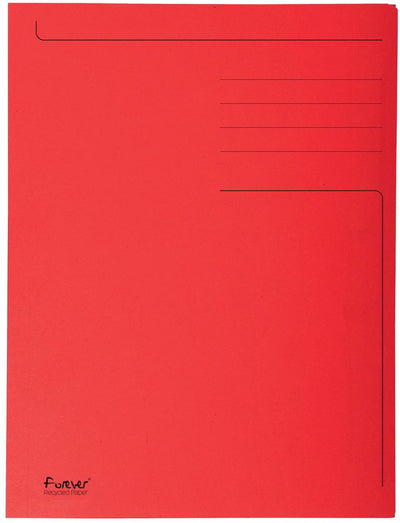 Cartella stampata Exacompta 50xforever® con 3 lembi - 280 gm2 - 24,5x35 cm per folio - rosso - 449003e