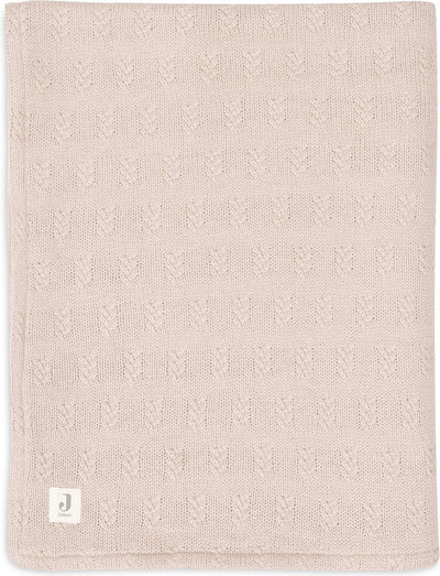 Jollein - coperta per lettino 100x150 cm - coperta per bebè - maglia a grana - velluto rosa canina
