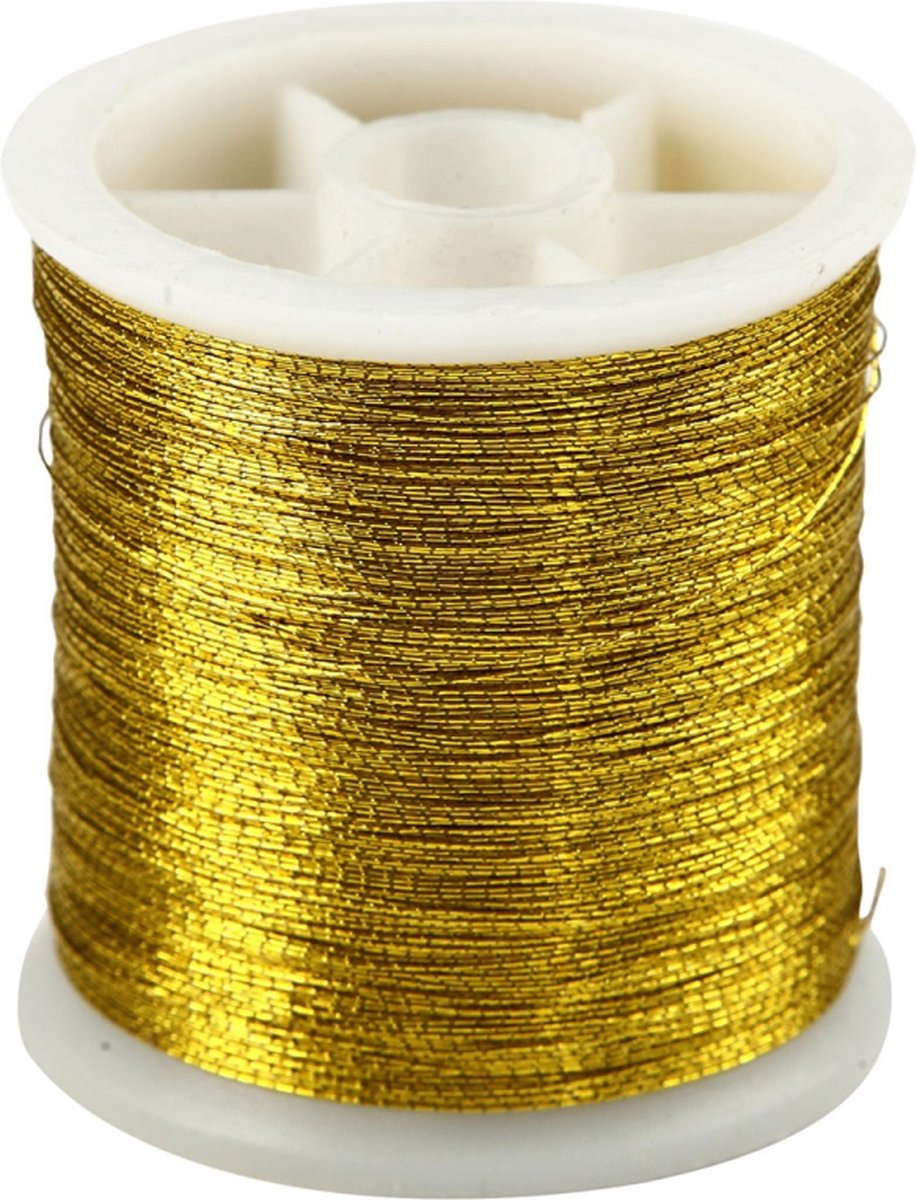 Filo da cucito Creative Company, spessore 0,15 mm, oro, 100 m 1 rotolo