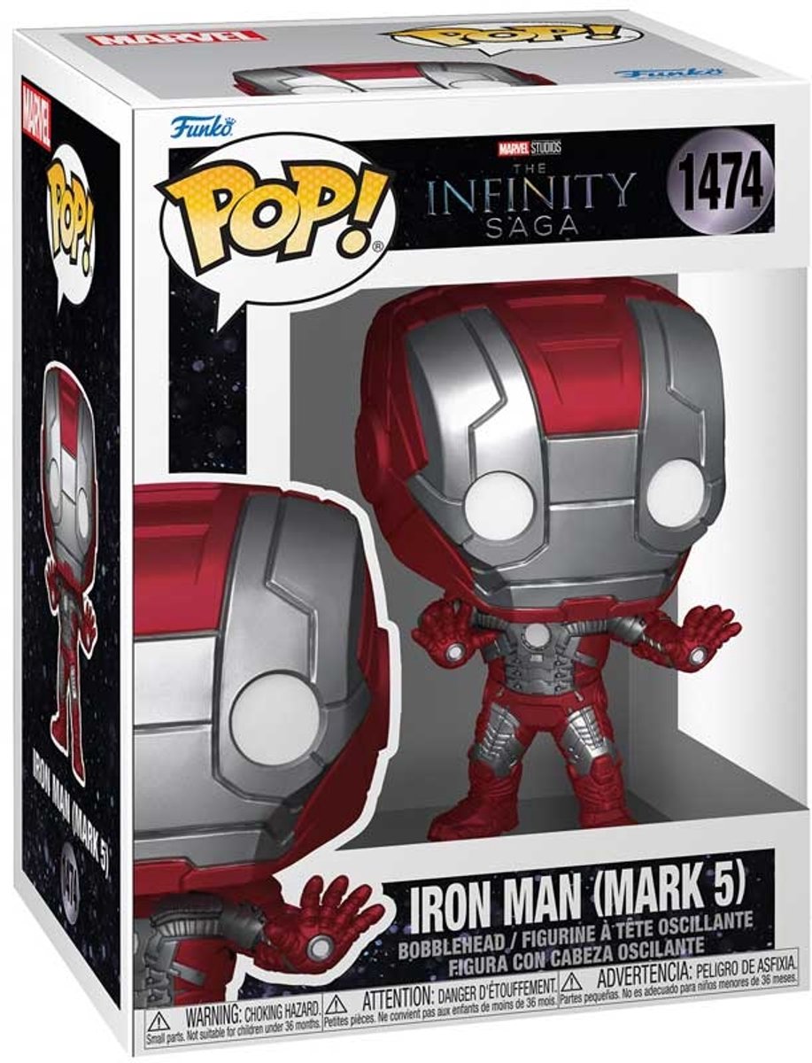 Funko iron man iron man (mark 5) figura in vinile 1474 unisex pop! - multicolore - standard