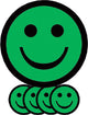 Smit visual magnetic smiley basic verde (5 pezzi)