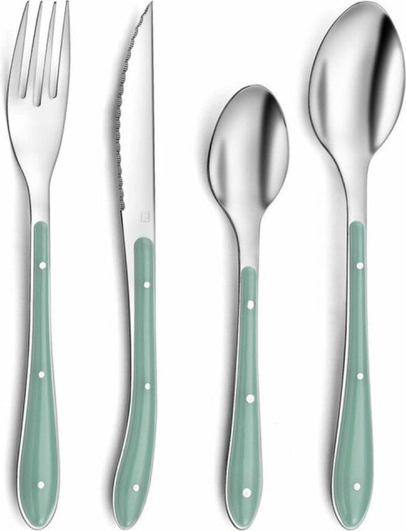 Amefa bestek bistro groen metaal (24 pcs)