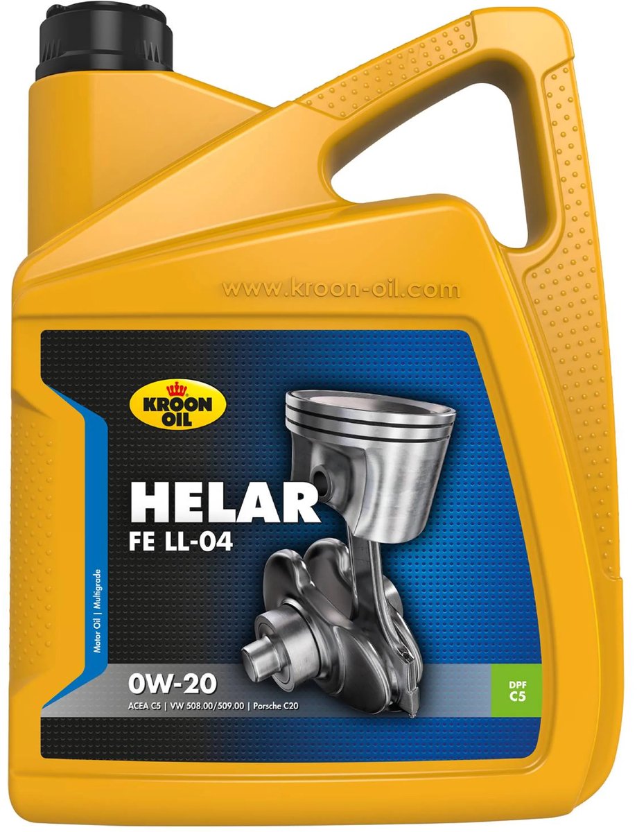 Kroon-oil Crown Oil - Helar Fe ll-04 - olio motore sintetico 04 0W-20 - 5 litri - trasparente
