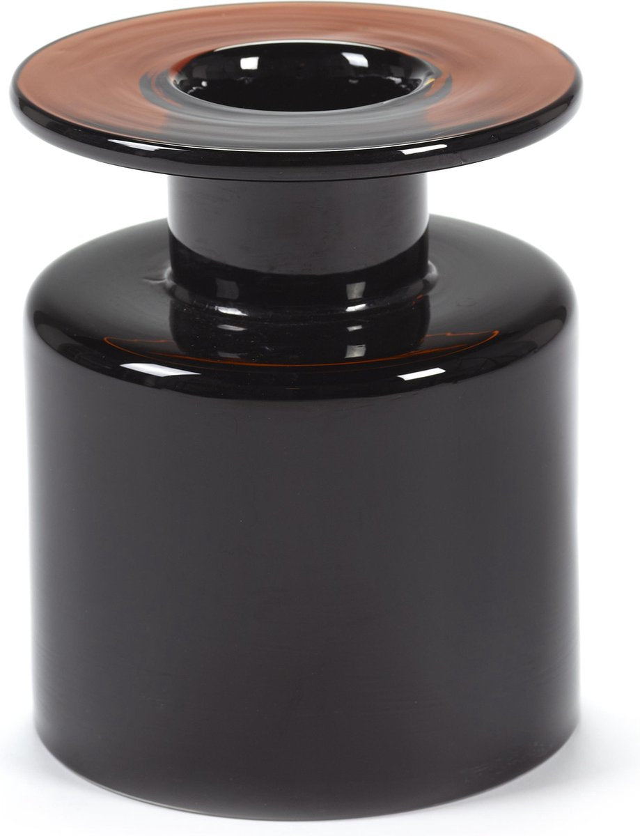 Serax - marie michielssen wind fire - vaso s - nero marrone scuro - 18 ø