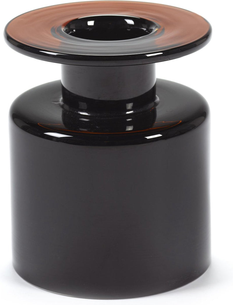 Serax - marie michielssen wind fire - vaso s - nero marrone scuro - 18 ø