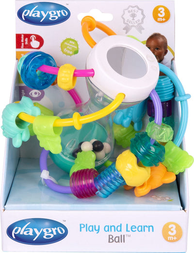 Playgro - palla gioca e impara - palla per bambini - giocattoli per bambini - giocattoli educativi per bambini - giocattolo per bambini - centro attività - sonaglio - giocattoli attività - regalo - stimola lo sviluppo