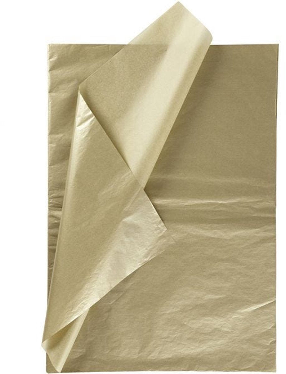 Creativ Company Tissue Paper Gold 6 Hojas 14 gr, 50x70cm