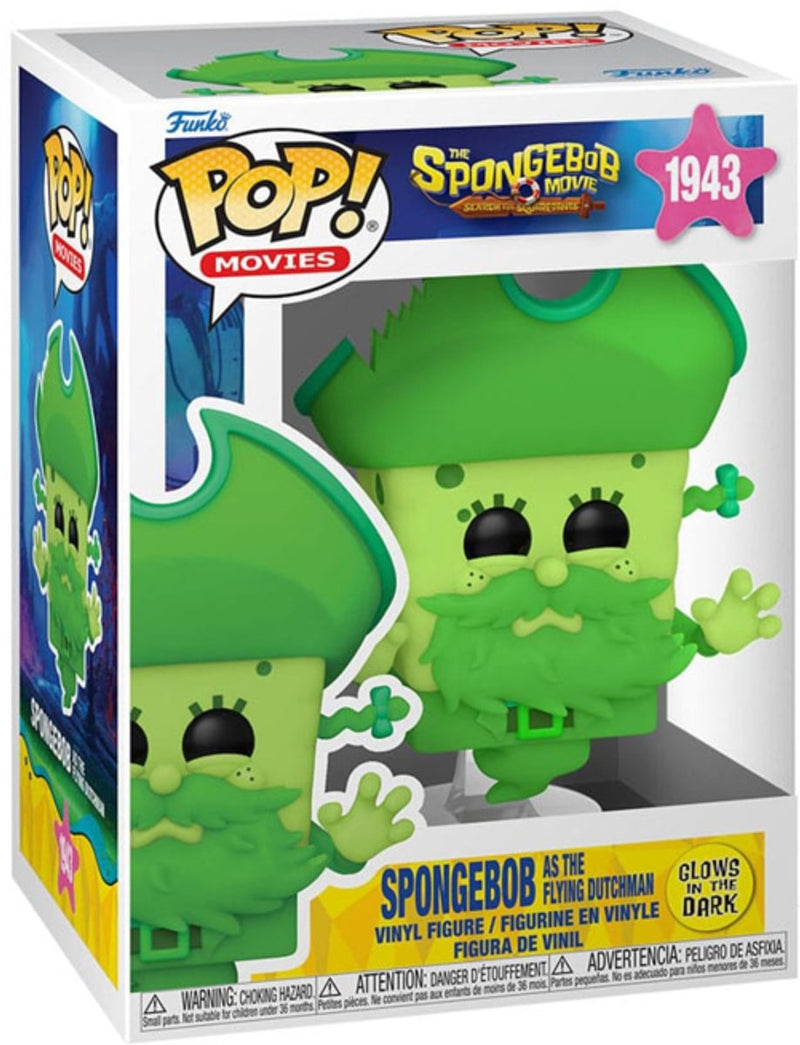 Funko bob esponja schwammkopf la película de bob esponja - bob esponja como el holandés volador (que brilla en la oscuridad) figura de vinilo 1943 pop unisex! - neutro - estándar