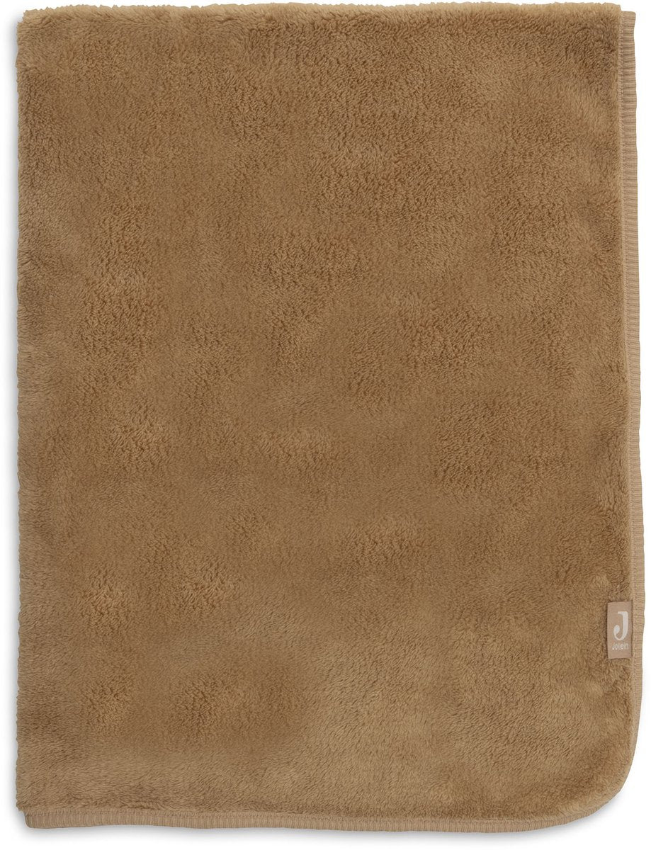 Jollein coperta per culla 75x100 cm basic jersey sherpa nocciola