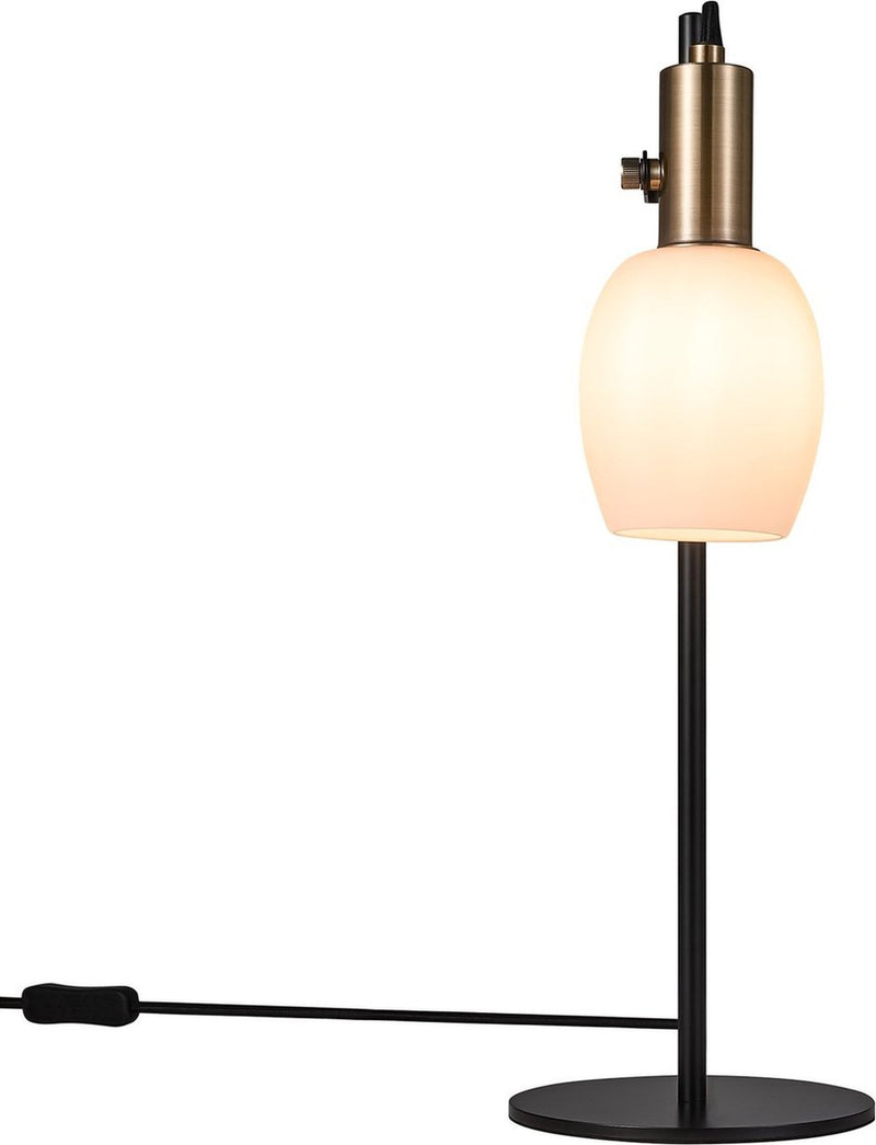 Lampada da tavolo Nordlux arild-e14-vetro opale nero