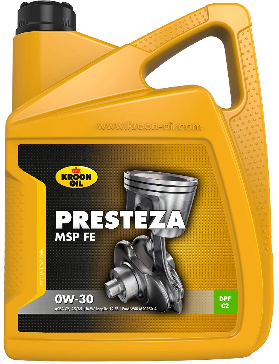 Kroon-oil - presteza msp - longlife-12 fe - 5 litri - completamente sintetico 0w-30