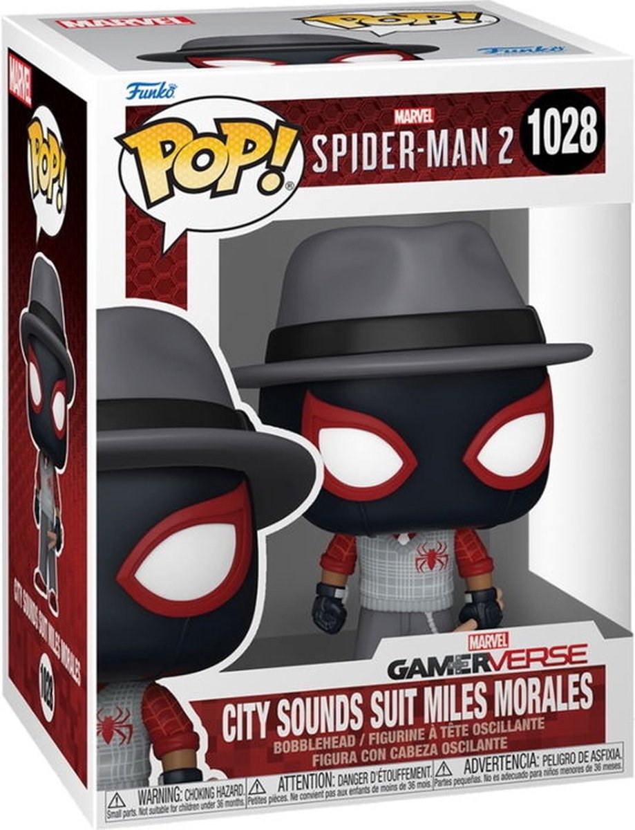 Funko spider-man 2 - traje de sonidos de la ciudad figura de vinilo de miles morales 1028 pop! PVC multicolor -