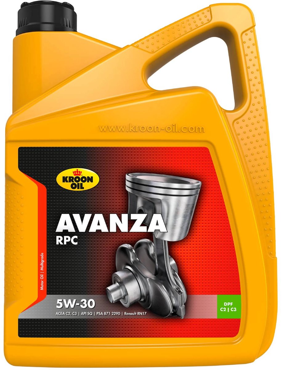 Kroon-oil - avanza rpc - olio motore sintetico 5w-30 - 5 litri - trasparente