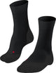 Falke te4 calcetines de tenis de material funcional de algodón anti-ampollas hombres negro - talla 46-48