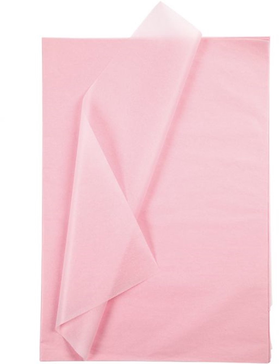 Carta velina Creative Company, foglio 50x70 cm, 17 gr, rosa chiaro, 25 fogli 1 scatola