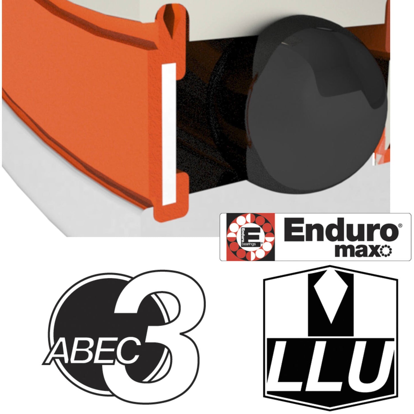Lager enduro 698 llu max 8x19x6 Abec 3 max ossido nero