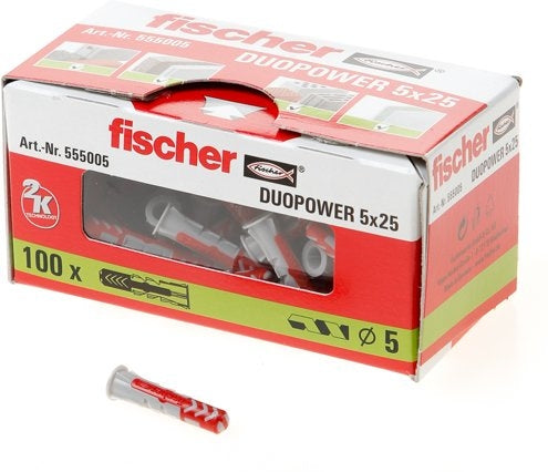 Fischer duopower 5x25 - 100 piezas - 535452