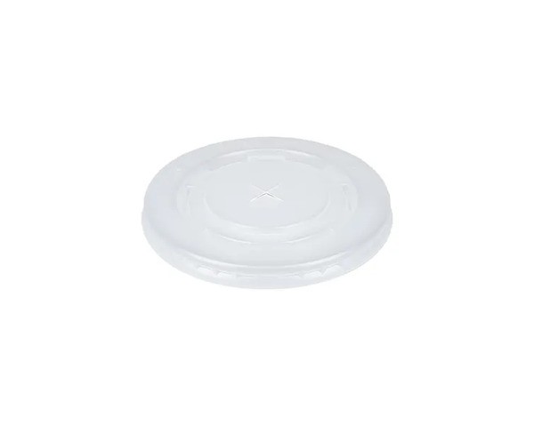 Deksel milkshakebeker plat met kruis 90mm plastic (50 stuks)