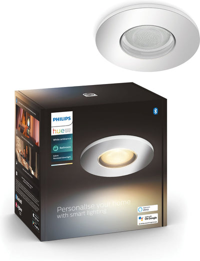Philips Hue Adore bathroom recessed spotlight - warm to cool white light - 1-pack - chrome