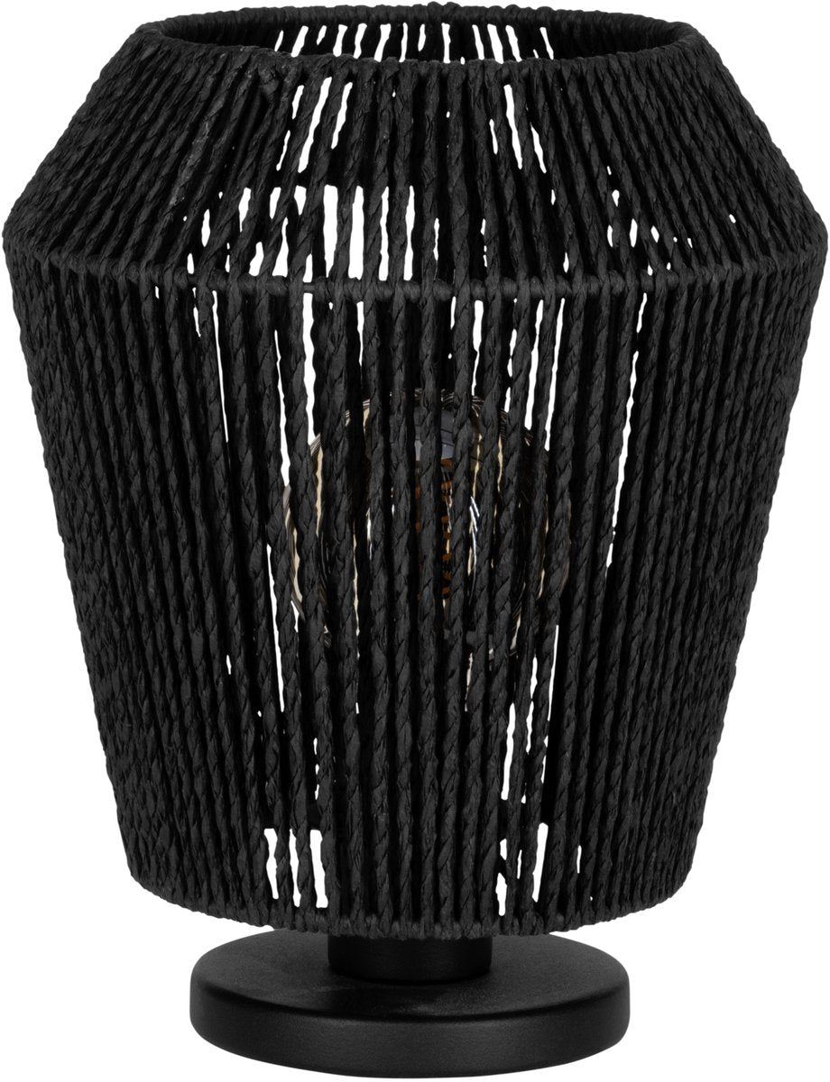 Eglo persley tafellamp - e27 - 27,5 cm - zwart - papier