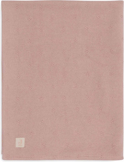 Jollein - coperta per lettino 75x100 cm - coperta per lettino, coperta per lettino, coperta per bambini - accogliente velluto rosa selvatico lavorato a maglia