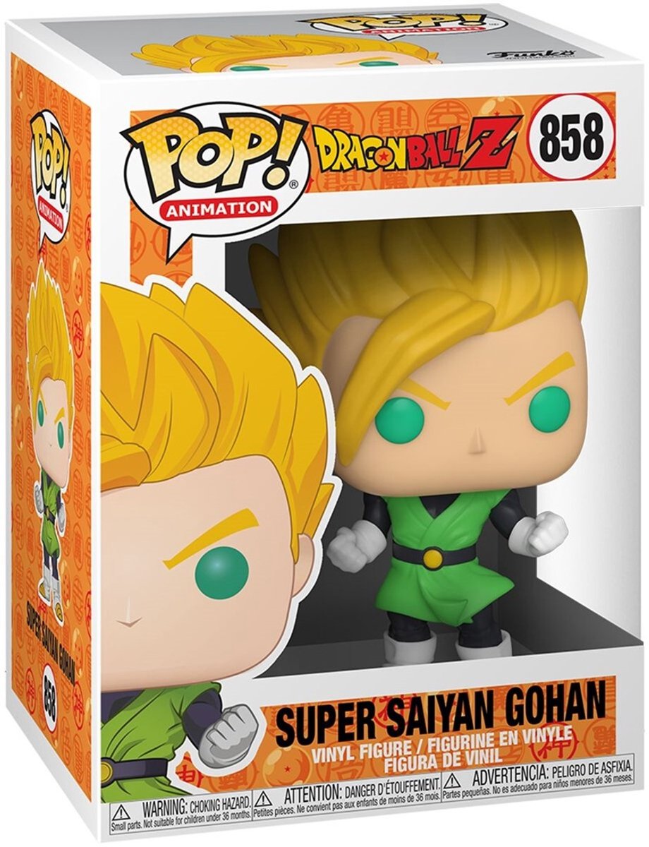 Funko pop animation: dragon ball z - super saiyan gohan pop #858