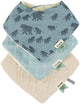 Trixie mix de 3 baberos bandana - elefante encantador