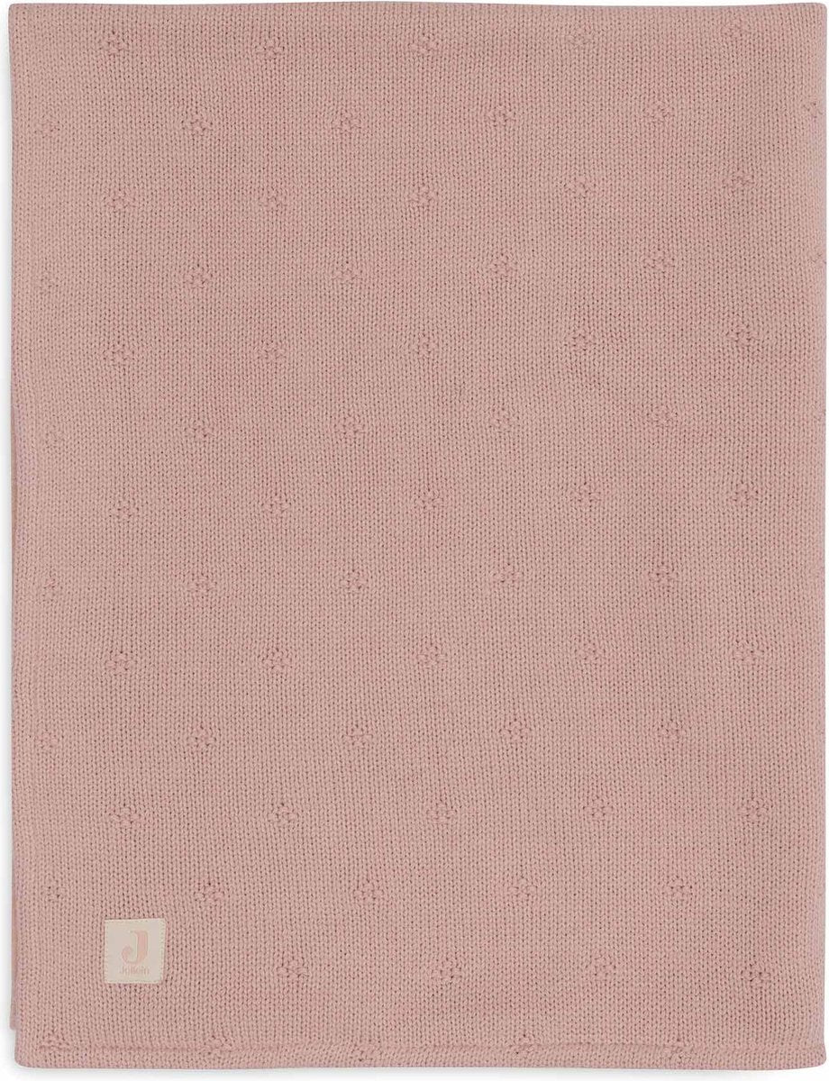Jollein - coperta per lettino 100x150 cm - coperta per bebè - morbido velluto rosa selvatico lavorato a maglia